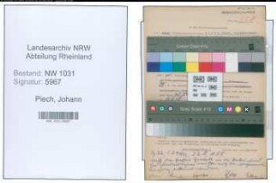 Entnazifizierung Johann Piech , geb. 24.04.1892 (Polizist)