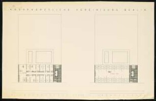 Verwaltungsgebäude Kassenärtzliche Vereinigung, Wettbewerb, Bismarckstraße, Berlin-Charlottenburg: 2.Obergeschoss, 3.Obergeschoss 1:100