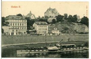 Meißen. Bl.z.Ratsweinberg-Elbe m. Dampfer Saxonia