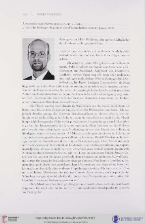 Antrittsrede vom 27. Januar 2007