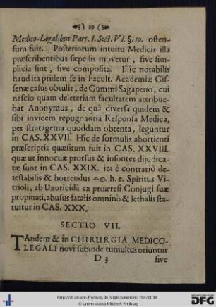 Sectio VII.