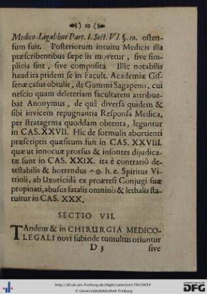 Sectio VII.
