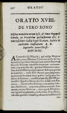 Oratio XVIII.