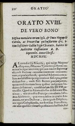 Oratio XVIII.