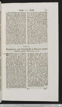 CXIV. Bergfreyheiten, einer Gewerckschafft in Ammergau gegeben. Pfinsttag nach St. Andreastag, 1519