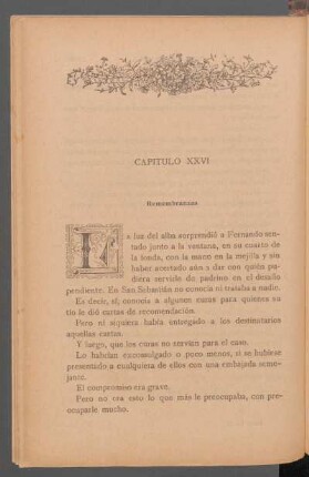 Capítulo XXVI - Remembranzas