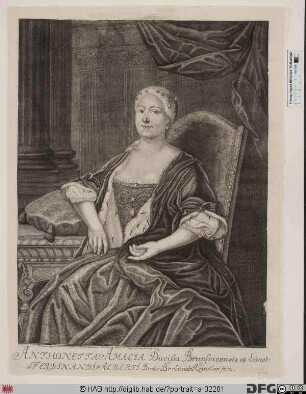Bildnis Antoinette Amalie, Herzogin zu B.-Wolfenbüttel, geb. Prinzessin von Braunschweig-Lüneburg-Blankenburg