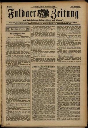 Zweite Ausgabe vom Dienstag, den 02. November 1897.