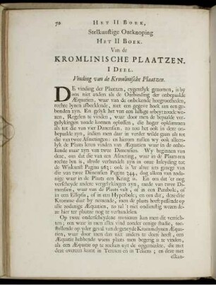 Het II Boek. Van de Kromlinische Plaatzen.