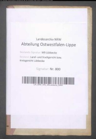 Erblasser: Langefeld, Christian Heinrich; Erblasser: Langefeld, Catharine Margarethe Louise , geb. Henke: