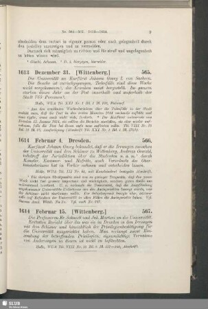 565. 1613, Dezember 31. [Wittenberg]