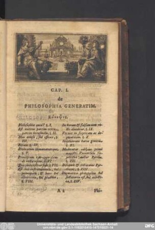 Cap. I. de Philosophia Generatim.