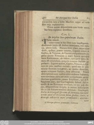 Cap. I. De triplici Iure populorum Italiae.