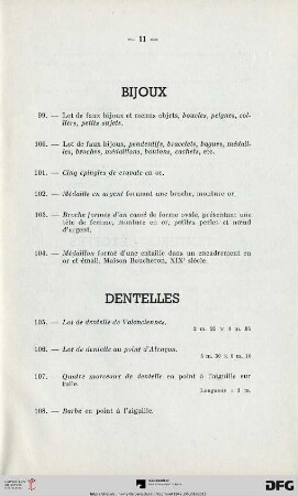 Bijoux (Nr. 99-104)