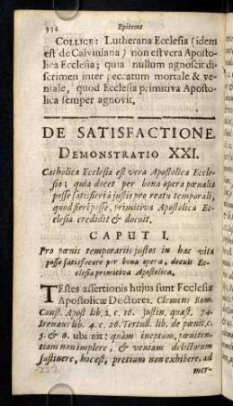 334-342, De Satisfactione. Demonstratio XXI. Cap. I. - III.