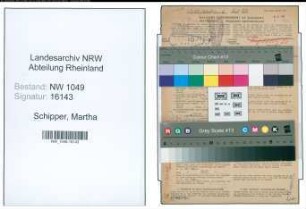 Entnazifizierung Martha Schipper , geb. 18.09.1898 (Fuersorgerin)