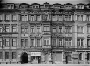 Dresden-Neustadt, Hoyerswerdaer Straße 27. Wohn- und Geschäftshaus (um 1875). Straßenfront
