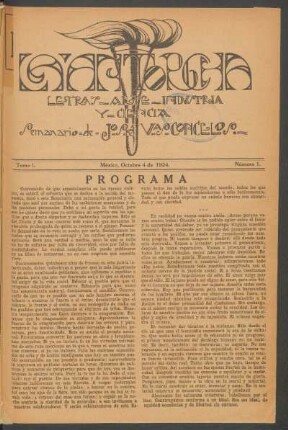 1924,1,1: tomo 1, número 1 (octubre 4 de 1924)