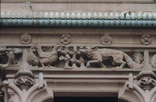 Szenen zu Goethes "Reineke Fuchs" — Reineke nähert sich den Hühnern