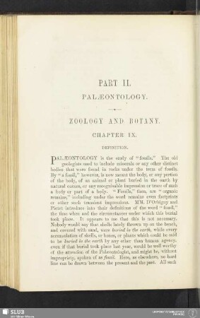 Part II. Palaeontology