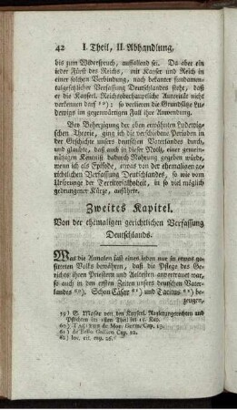 Zweites Kapitel. Von der ehemaligen gerichtlichen Verfassung Deutschlands.