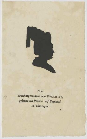 Bildnis der Kreihauptmannin von Pöllnitz, geborene von Ponikau auf Benndorf