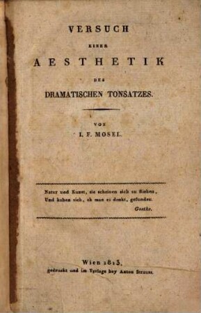 Versuch einer Aesthetik des dramatischen Tonsatzes