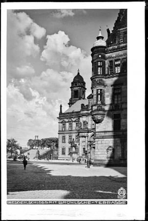 Dresden, Blick zur Brühlschen Terrasse mit Ständehaus