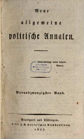 Neue allgemeine politische Annalen, 24. 1827