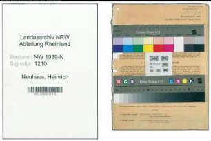 Entnazifizierung Heinrich Neuhaus , geb. 15.12.1900 (Lehrer)