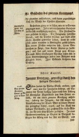 Achtes Kapitel. Zweyter Kretzzug, gepredigt durch den ...