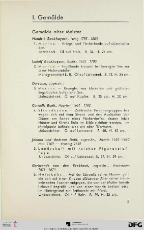Gemälde alter Meister (Nr. 1-56)
