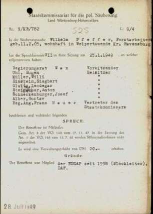 Pfeffer, Wilhelm