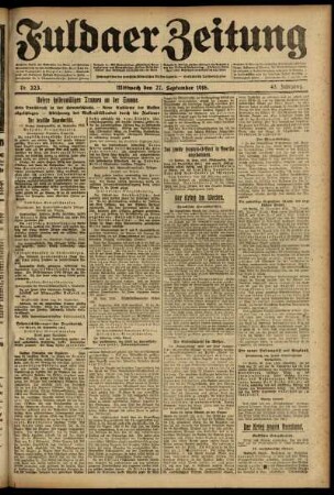 Ausgabe vom Mittwoch, den 27. September 1916.
