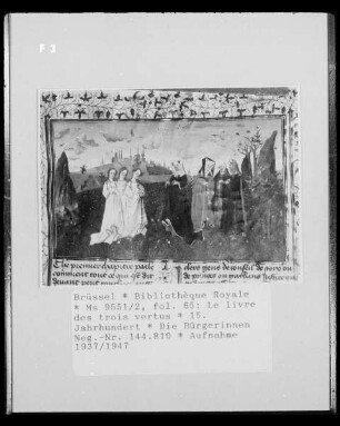 Ms 9551/2, Le livre des trois vertus, fol. 65: Die Bürgerinnen