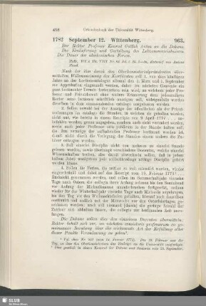 963. 1782, September 12. Wittenberg