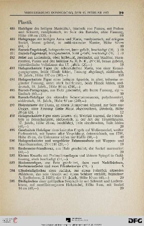 Plastik (Nr. 488-513)
