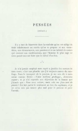 Pensées