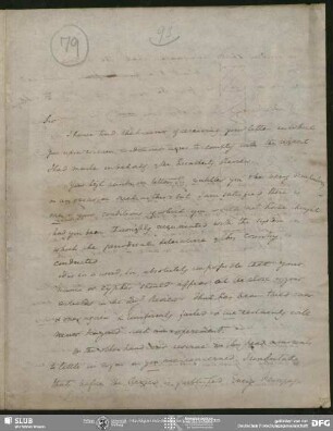 Eigenh. Brief von John G. Lockhart an August Wilhelm von Schlegel, London, 03.02.1826