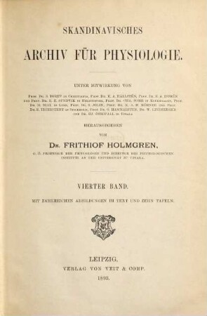 Skandinavisches Archiv für Physiologie. 4. 1893