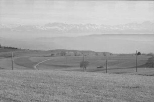 Höchenschwand: Alpenblick von Höchenschwand, gegen Osten