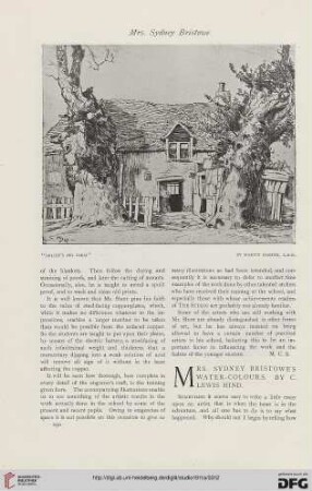 52: Mrs. Sydney Bristowe's water-colours