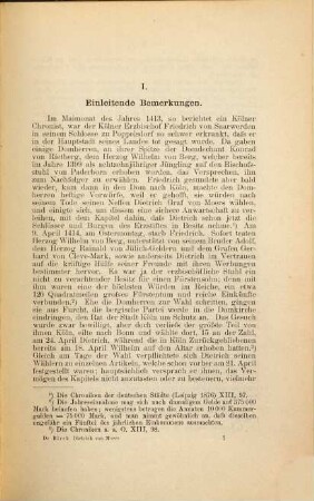 Der Kölner Erzbischof Dietrich Graf von Moers und Papst Eugen IV. : mit Benutzung archival. Akten