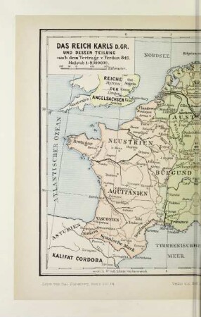 Das Reich Karls d. Gr. und dessen Teilung nach dem Vertrage v. Verdun 843