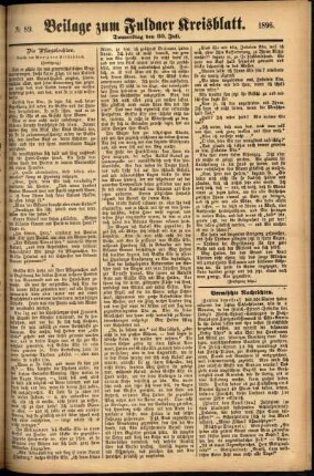 Zweite Ausgabe vom Donnerstag, den 30. Juli 1896.