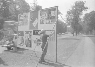 Wahlwerbung zur Bundestagswahl am 28. September 1969