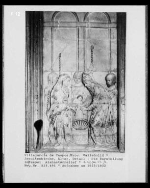 Hochaltar, Detail: Darstellung im Tempel