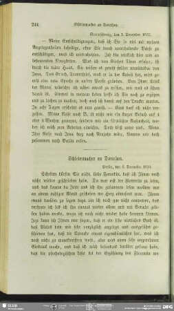 August Wilhelm von Schlegel an Friedrich Schleiermacher, Braunschweig, 01.12.1800