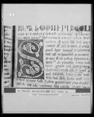 Liber Floridus Lamberti Canonici — Initiale S, Folio 217