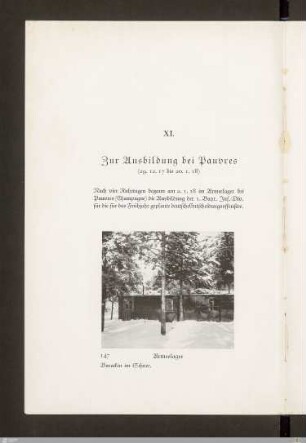 XI. Zur Ausbildung bei Pauvres